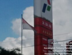 Pegawai SPBU Aik Merbau Abaikan Kondisi Bendera Merah Putih yang Sobek dan Kusam