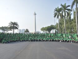 Prajurit Dan Persit KCK Cabang XV Kodim 0501 PD Jaya Gelar Olahraga Bersama dan Sosialisasi Arahan Kasad di Monas