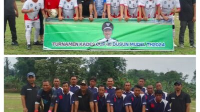 Tim Bangka Setara Hadapi Kelok Jaya Vulkan Mudel di Pembukaan Turnamen Veteran U-43 Kades Cup 2024